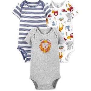 Carters Just One You Baby Lion Short-sleeve Bodysuit Set of 3, size 3m.